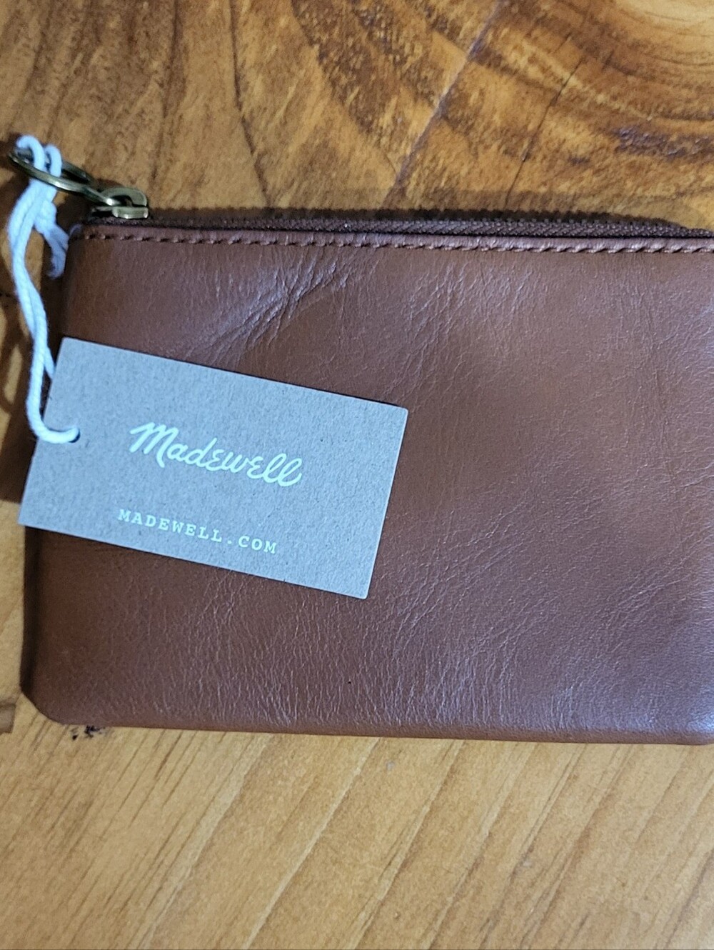 MADEWELL Tan Leather Zip Pouch - Casual Carry